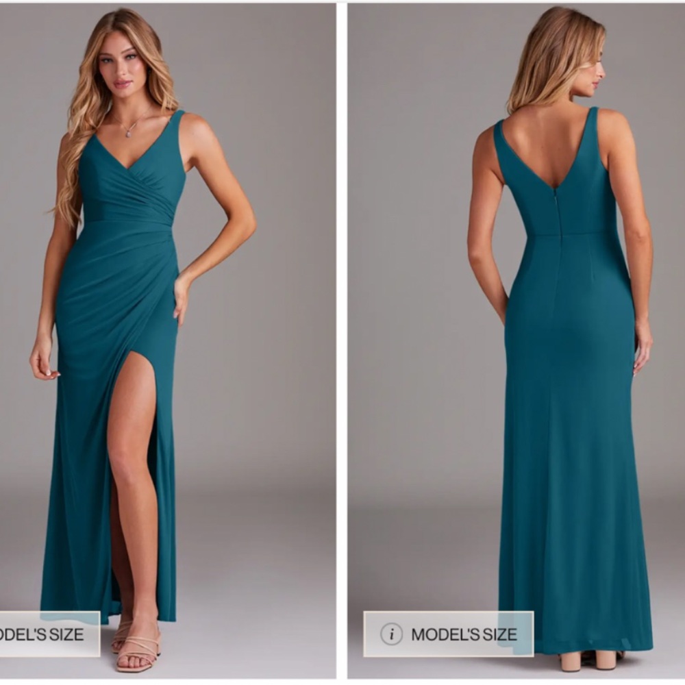 Elegant Teal Mermaid Dress